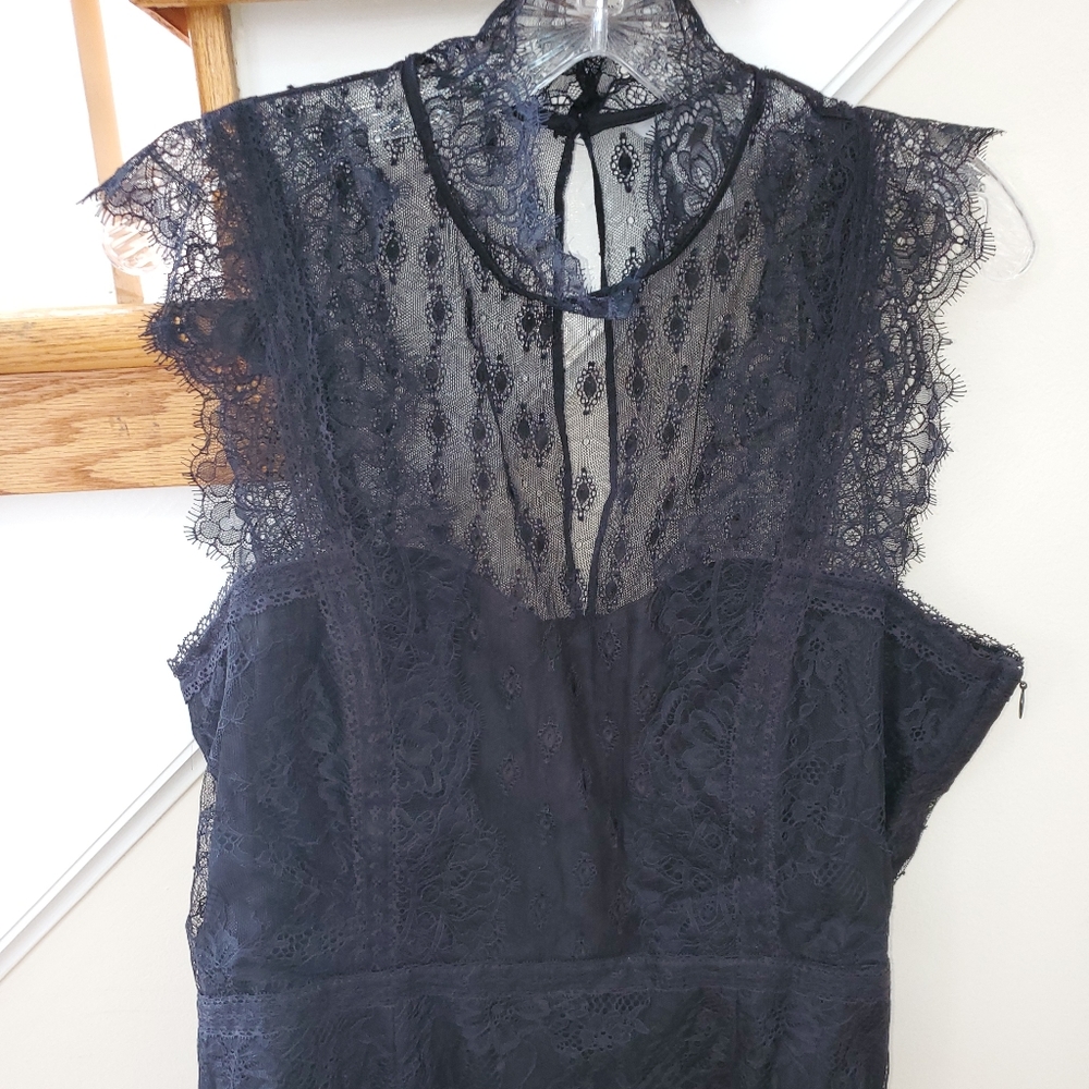 Black lace corset top